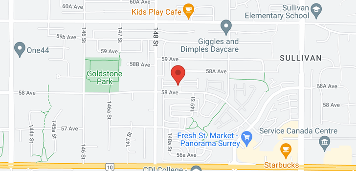 map of 11 14877 58 AVENUE